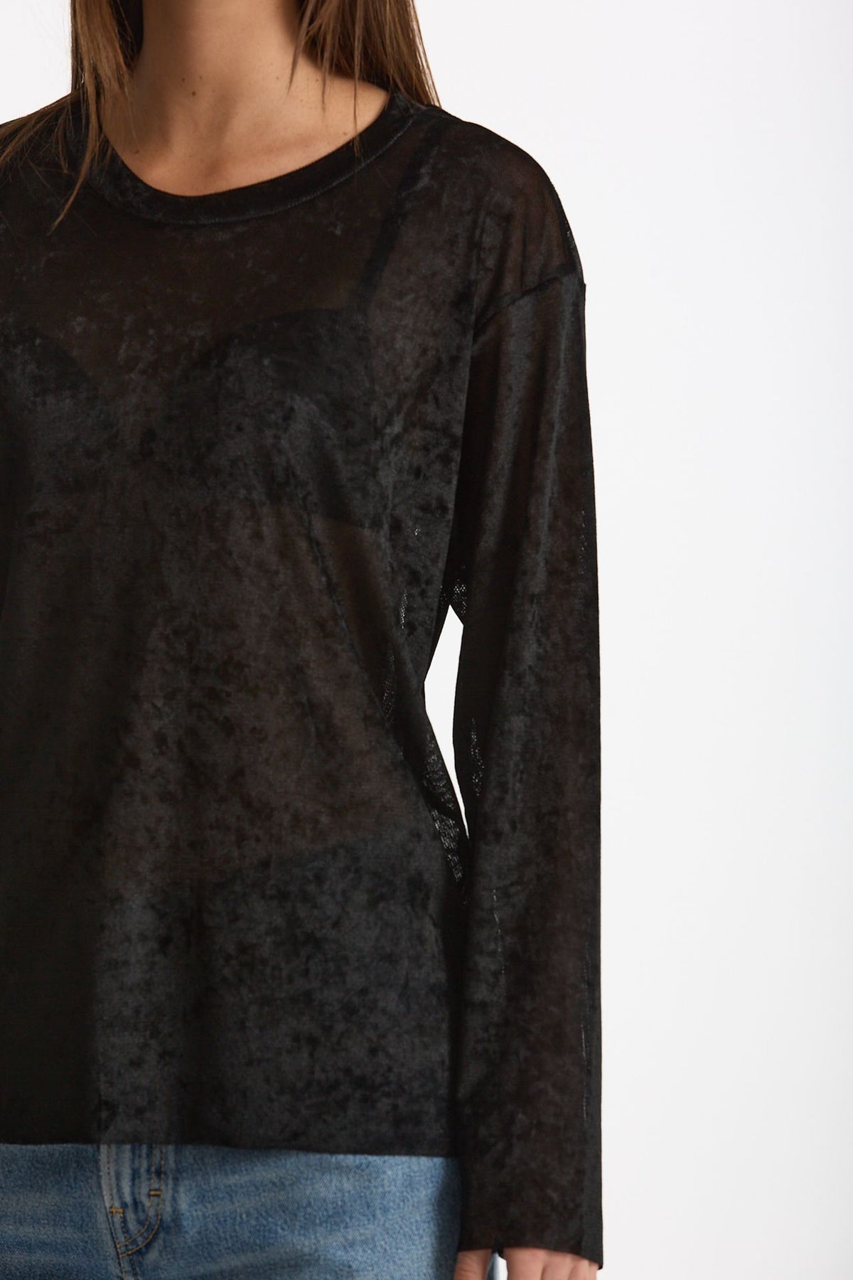 Maglia semitrasparente nero women Marsēm - 4