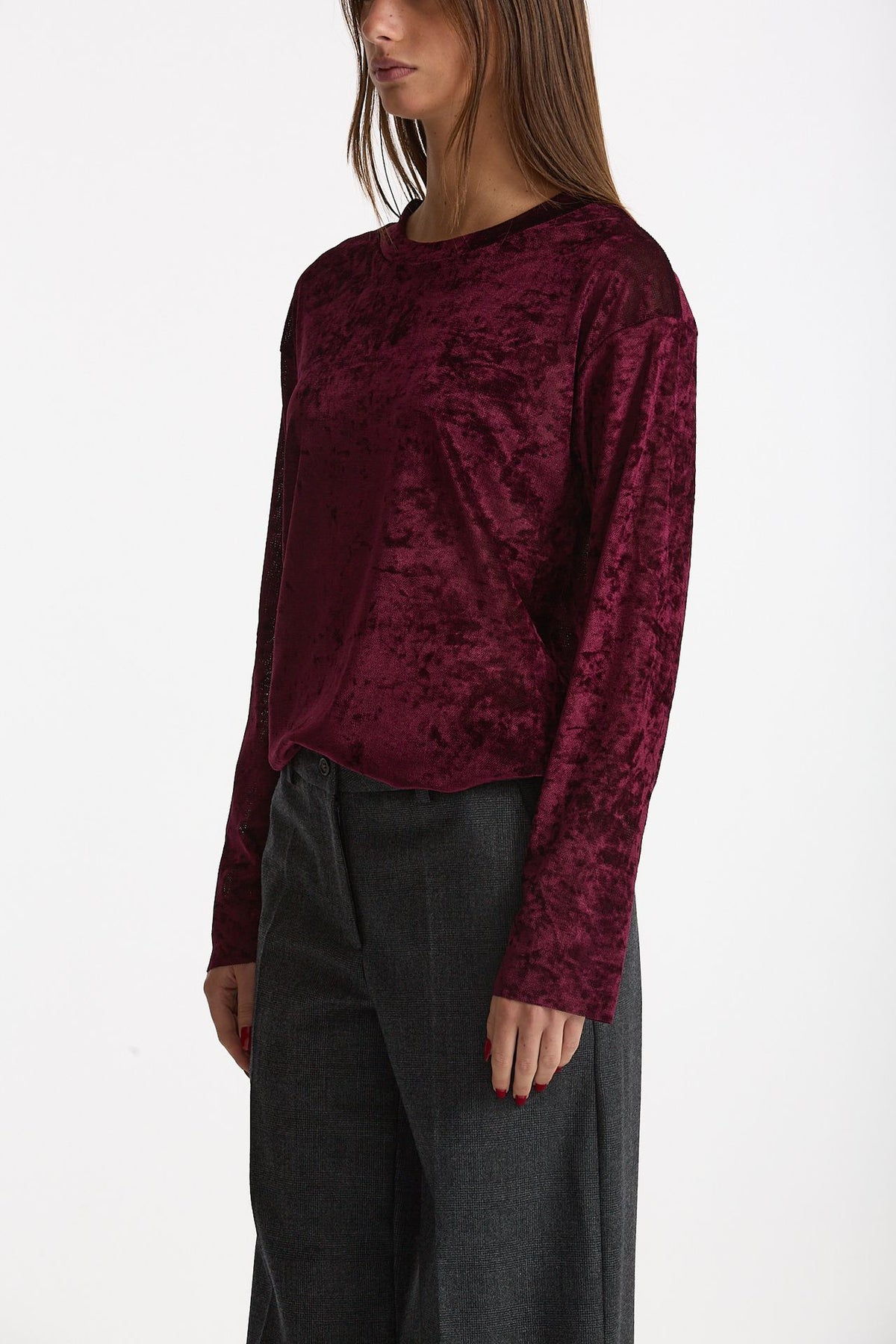 Maglia semitrasparente bordeaux women Marsēm - 2