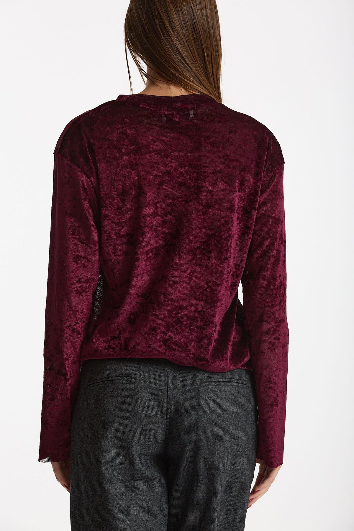 Maglia semitrasparente bordeaux women Marsēm - 4
