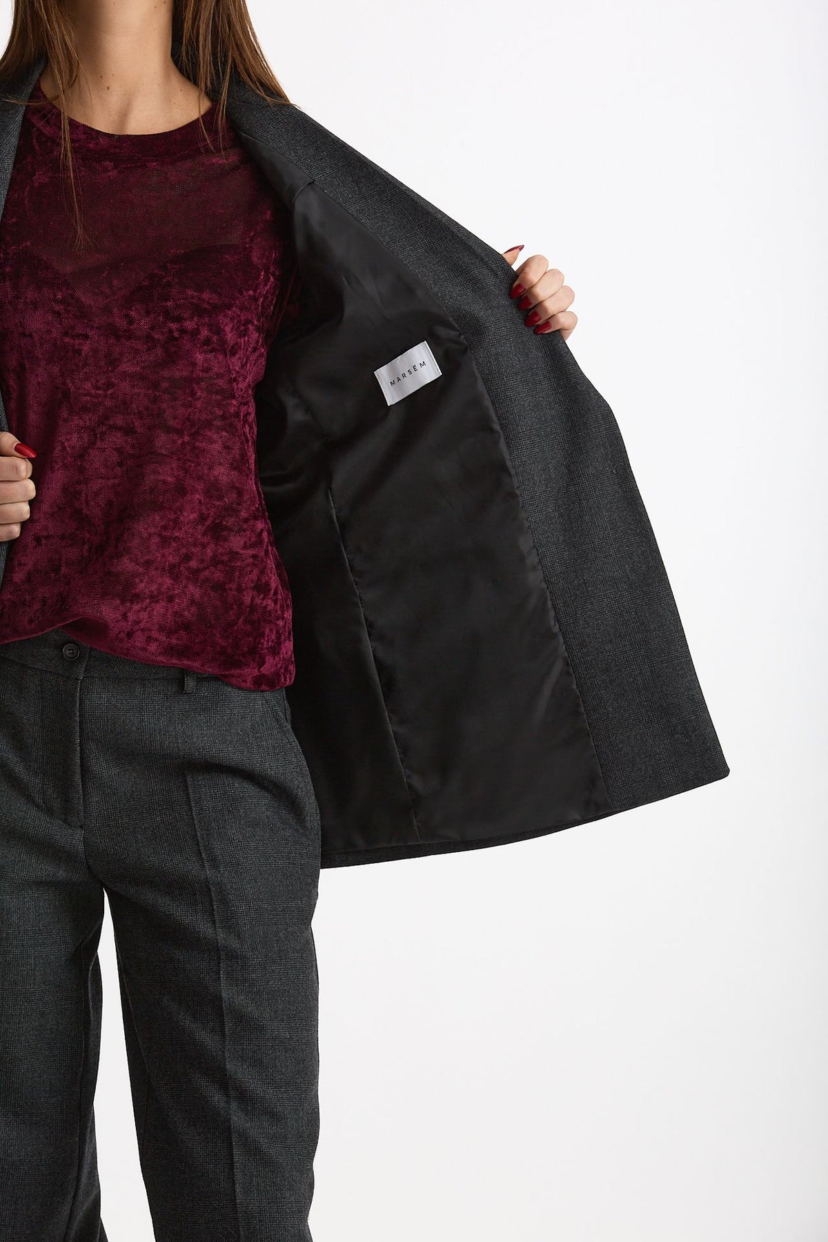 Giacca monopetto grigio women Marsēm - 6