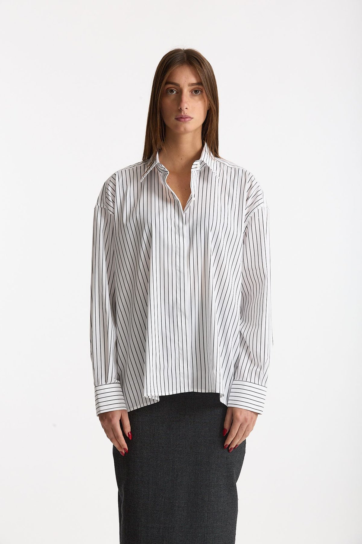 Camicia oversize bianco e nero women Marsēm - 2