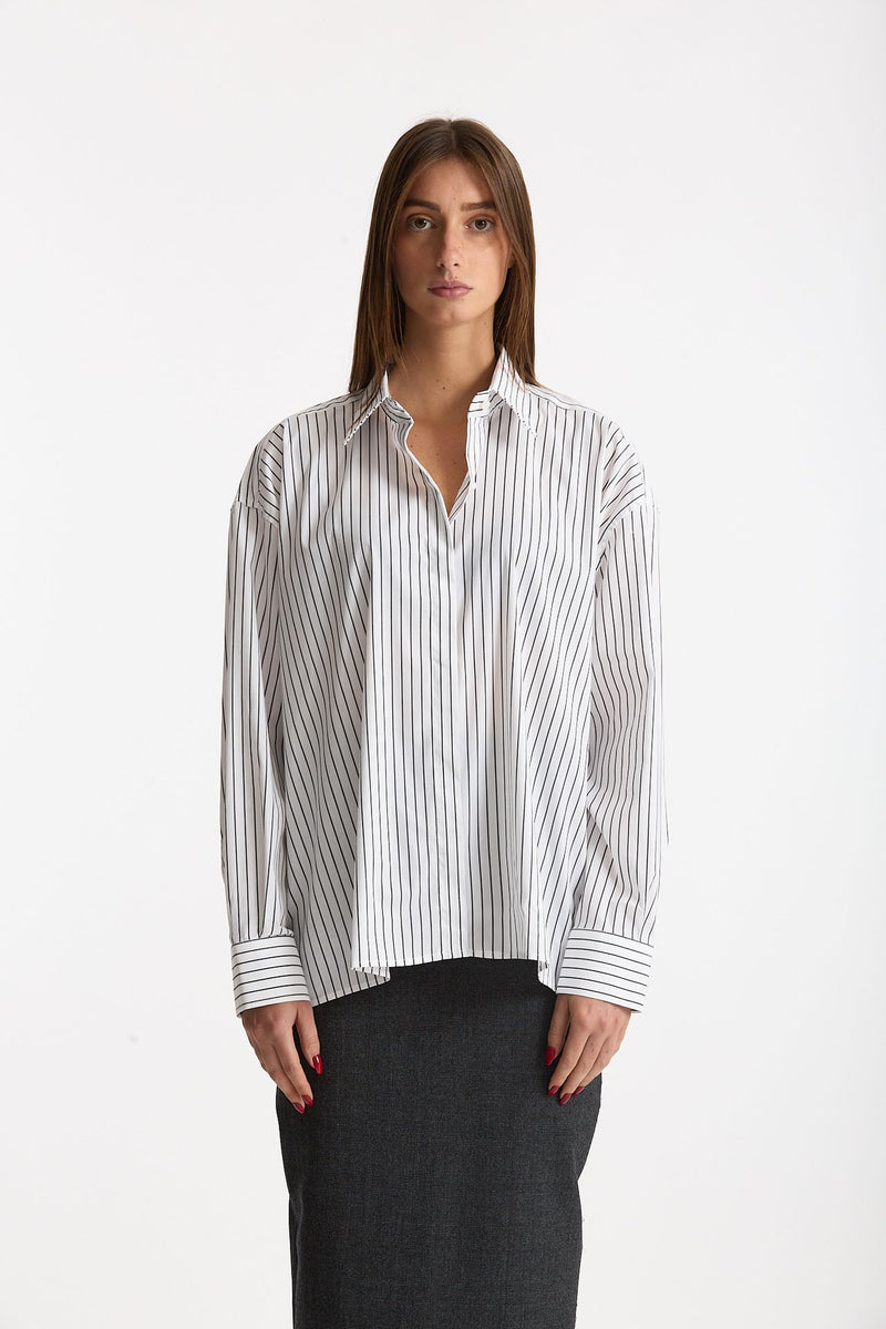 Camicia oversize bianco e nero women Marsēm - 2