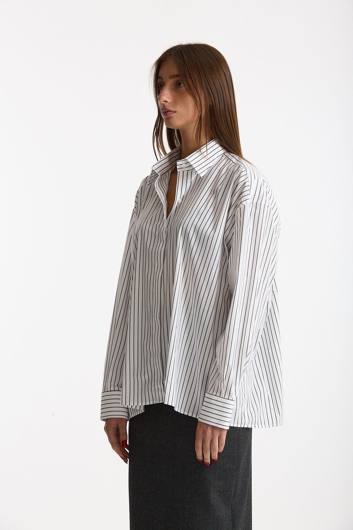 Camicia oversize bianco e nero women Marsēm - 3