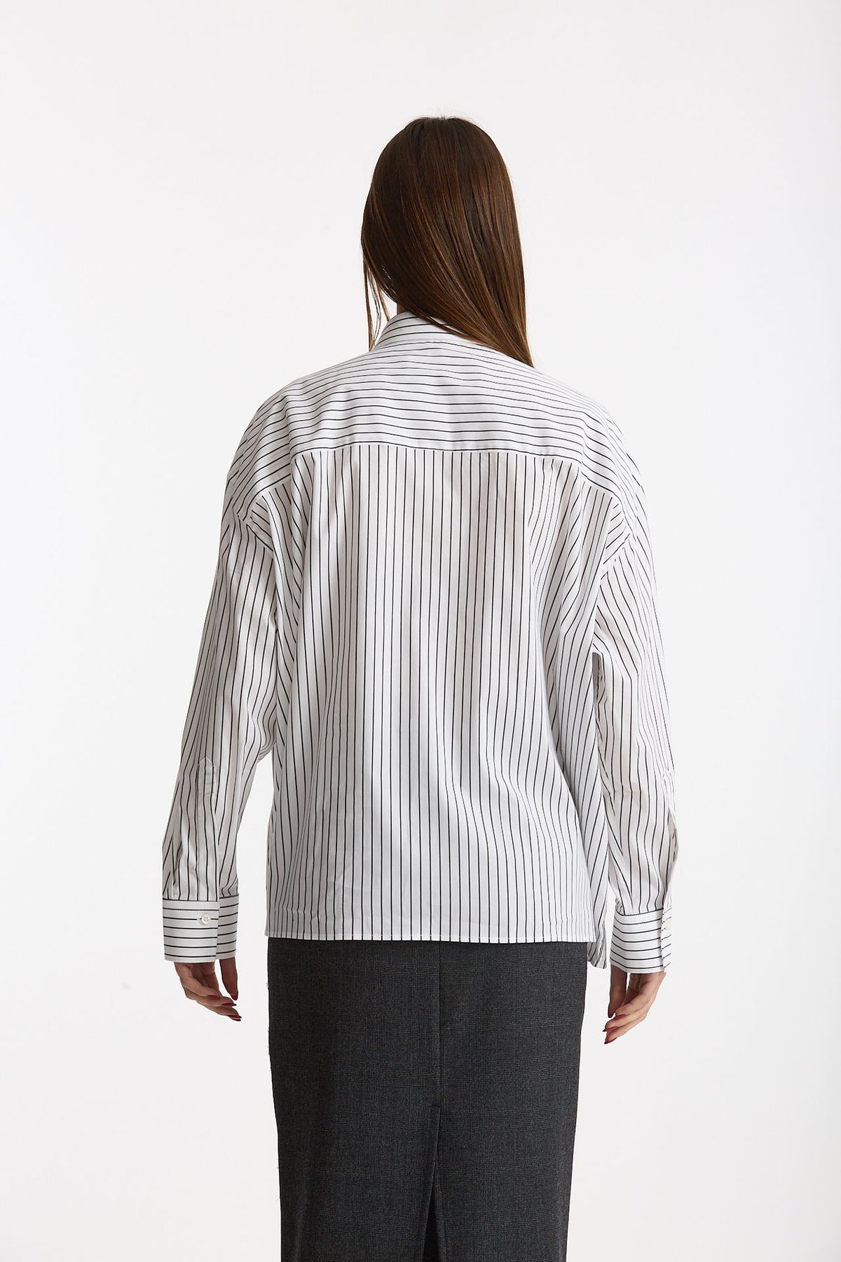 Camicia oversize bianco e nero women Marsēm - 4