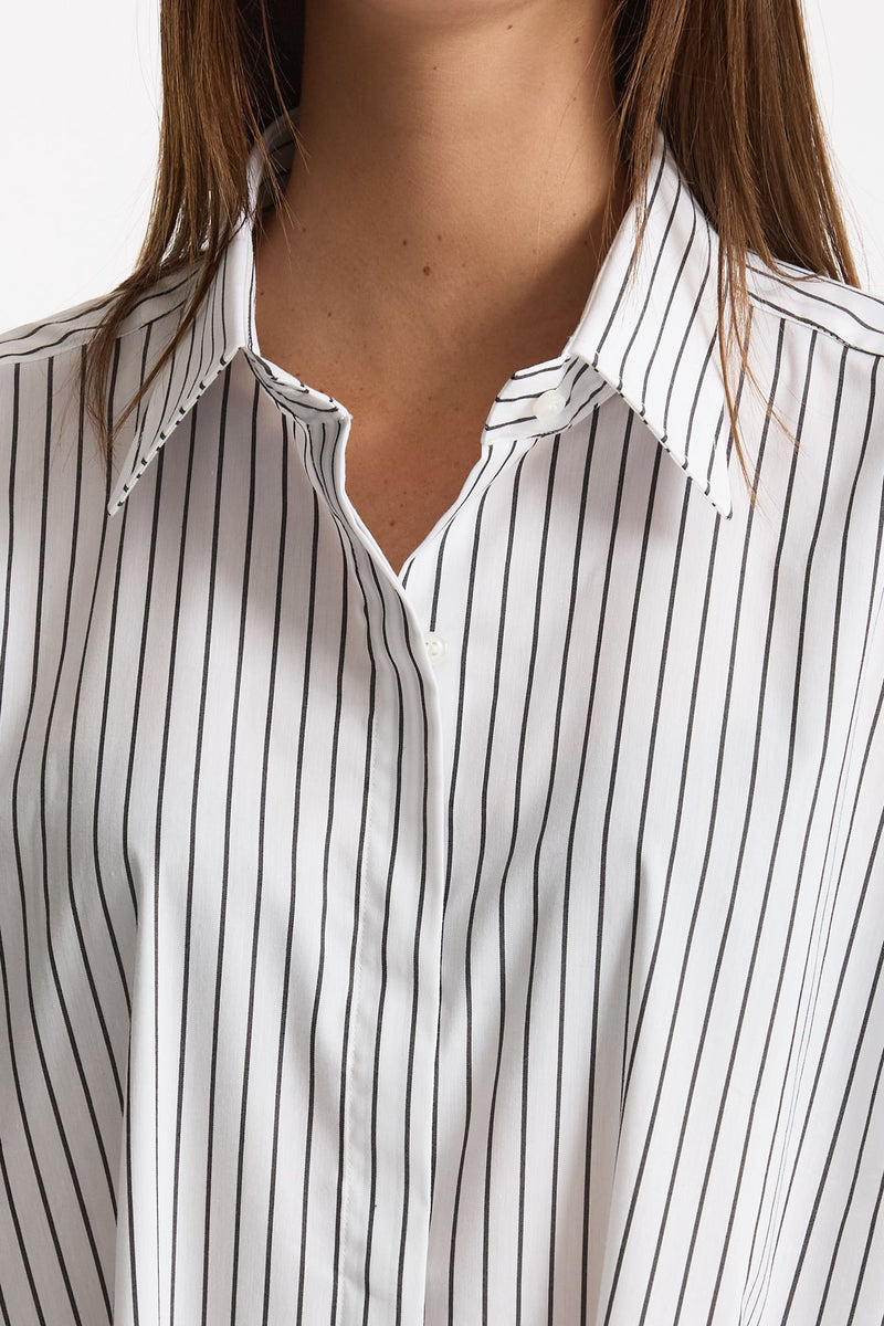 Camicia oversize bianco e nero women Marsēm - 5
