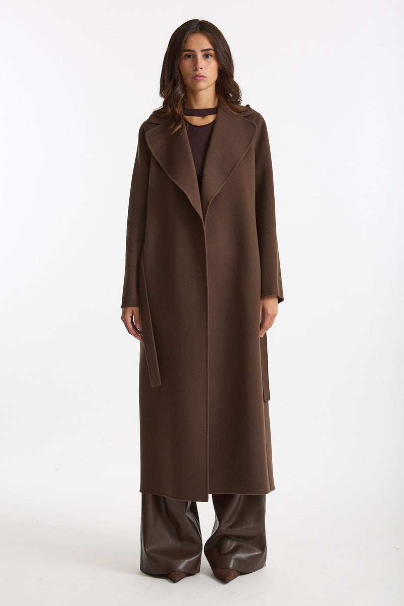 Cappotto POLDO lungo a vestaglia marrone women Max mara s - 2