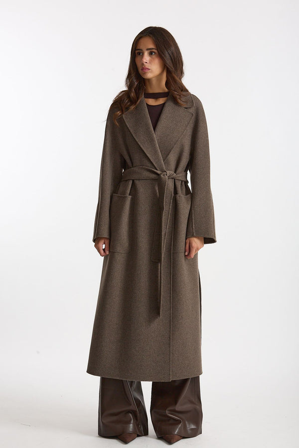 Cappotto CUORE a vestaglia in lana tortora women Max mara s
