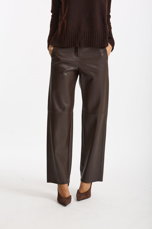 Pantalone regular in eco pelle SOSPIRO marrone women Max mara s
