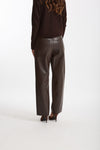 Pantalone regular in eco pelle SOSPIRO marrone women Max mara s - 3