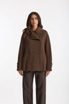 Trench corto LOUIS doppio tessuto lana marrone women Max mara s - 3