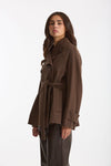Trench corto LOUIS doppio tessuto lana marrone women Max mara s - 4