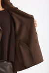 Trench corto LOUIS doppio tessuto lana marrone women Max mara s - 11