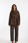 Trench corto LOUIS doppio tessuto lana marrone women Max mara s - 5