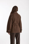 Trench corto LOUIS doppio tessuto lana marrone women Max mara s - 7