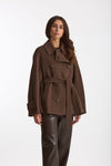 Trench corto LOUIS doppio tessuto lana marrone women Max mara s - 8