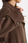Trench corto LOUIS doppio tessuto lana marrone women Max mara s - 2