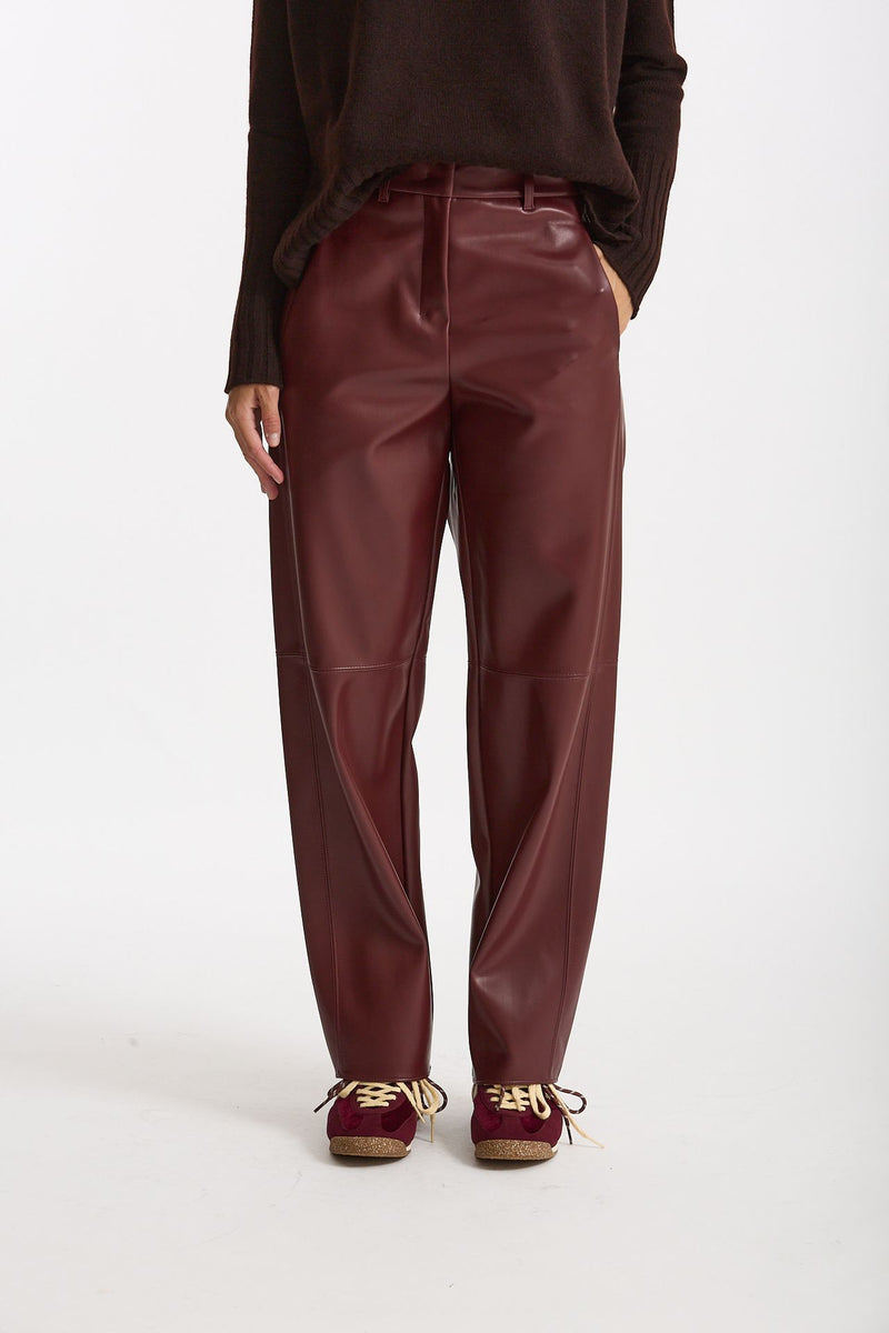 Pantalone regular in eco pelle SOSPIRO bordeaux women Max mara s - 2