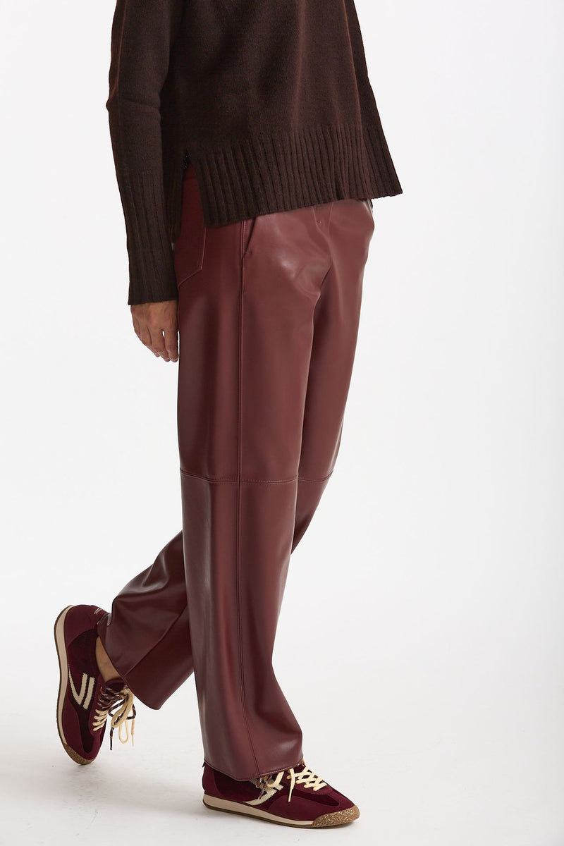 Pantalone regular in eco pelle SOSPIRO bordeaux women Max mara s - 4