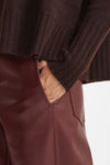 Pantalone regular in eco pelle SOSPIRO bordeaux women Max mara s - 5