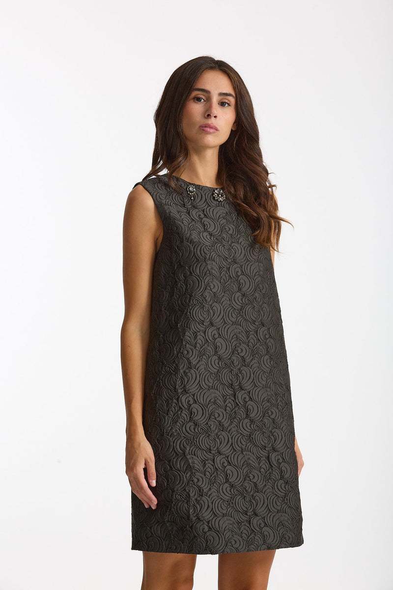 Abito jacquard VICOLO in misto cotone verde scuro women Max mara s - 4