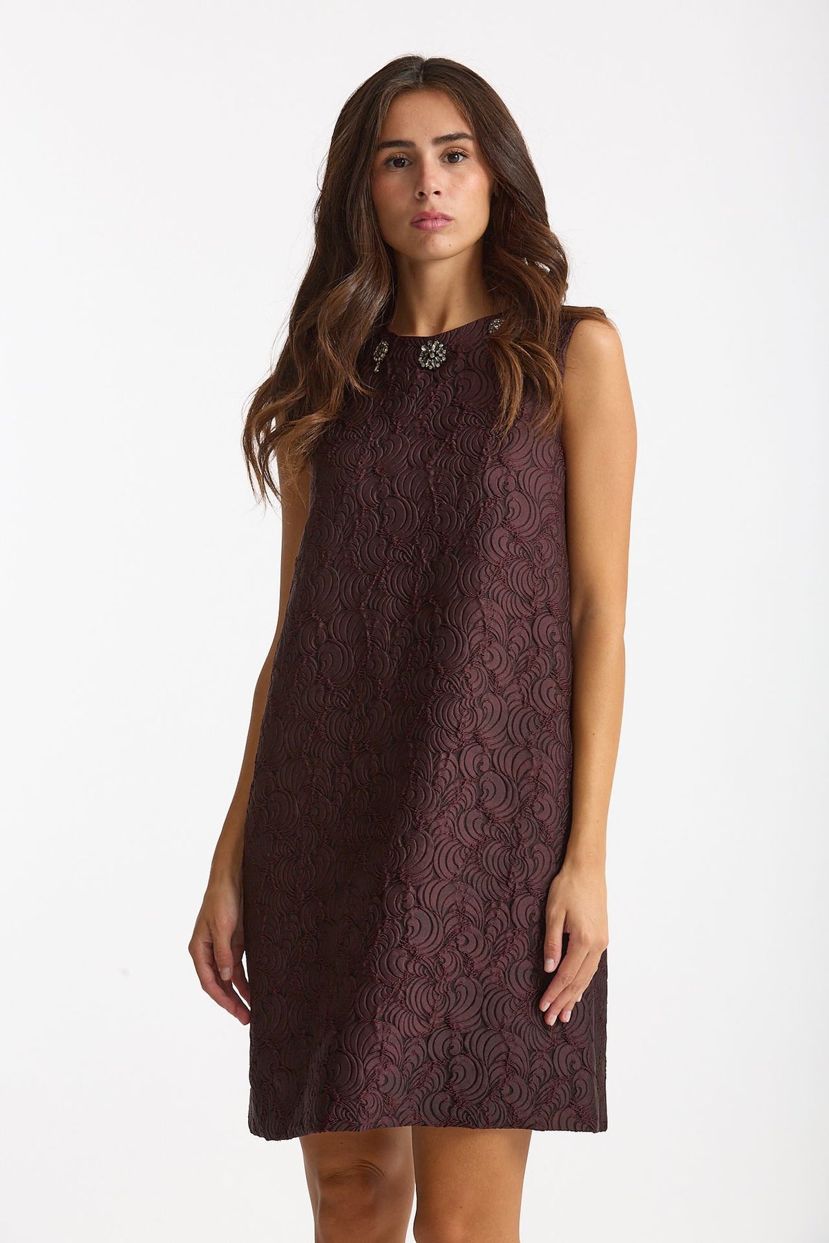 Abito jacquard VICOLO in misto cotone bordeaux women Max mara s - 1