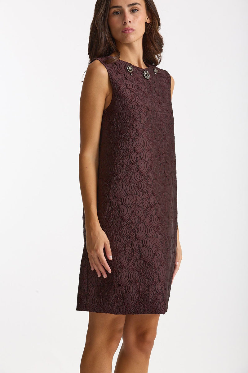 Abito jacquard VICOLO in misto cotone bordeaux women Max mara s - 4