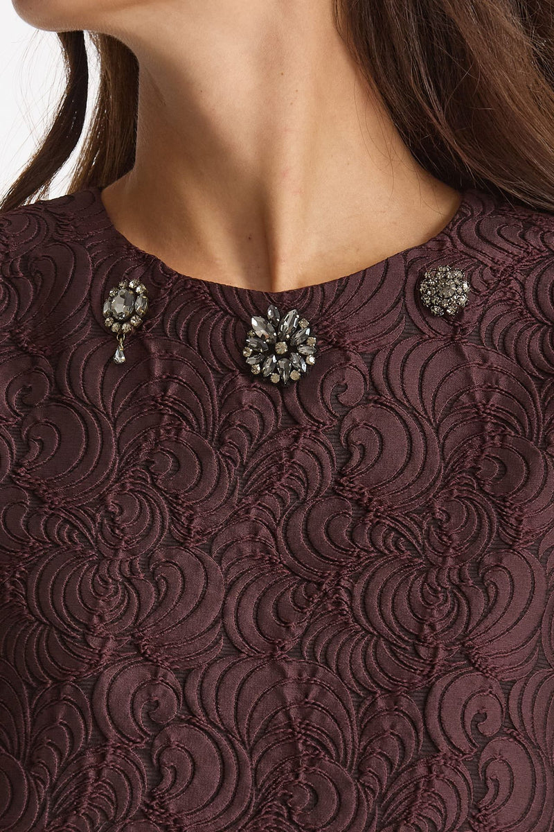 Abito jacquard VICOLO in misto cotone bordeaux women Max mara s - 6