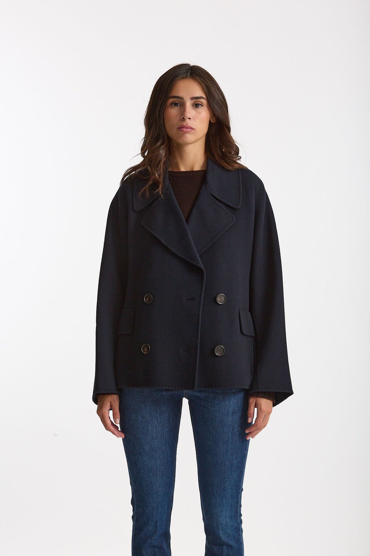 Caban ADELE in drap di lana blu women Max mara s - 3