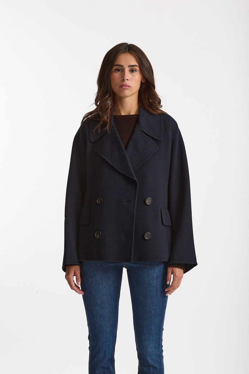 Caban ADELE in drap di lana blu women Max mara s - 3