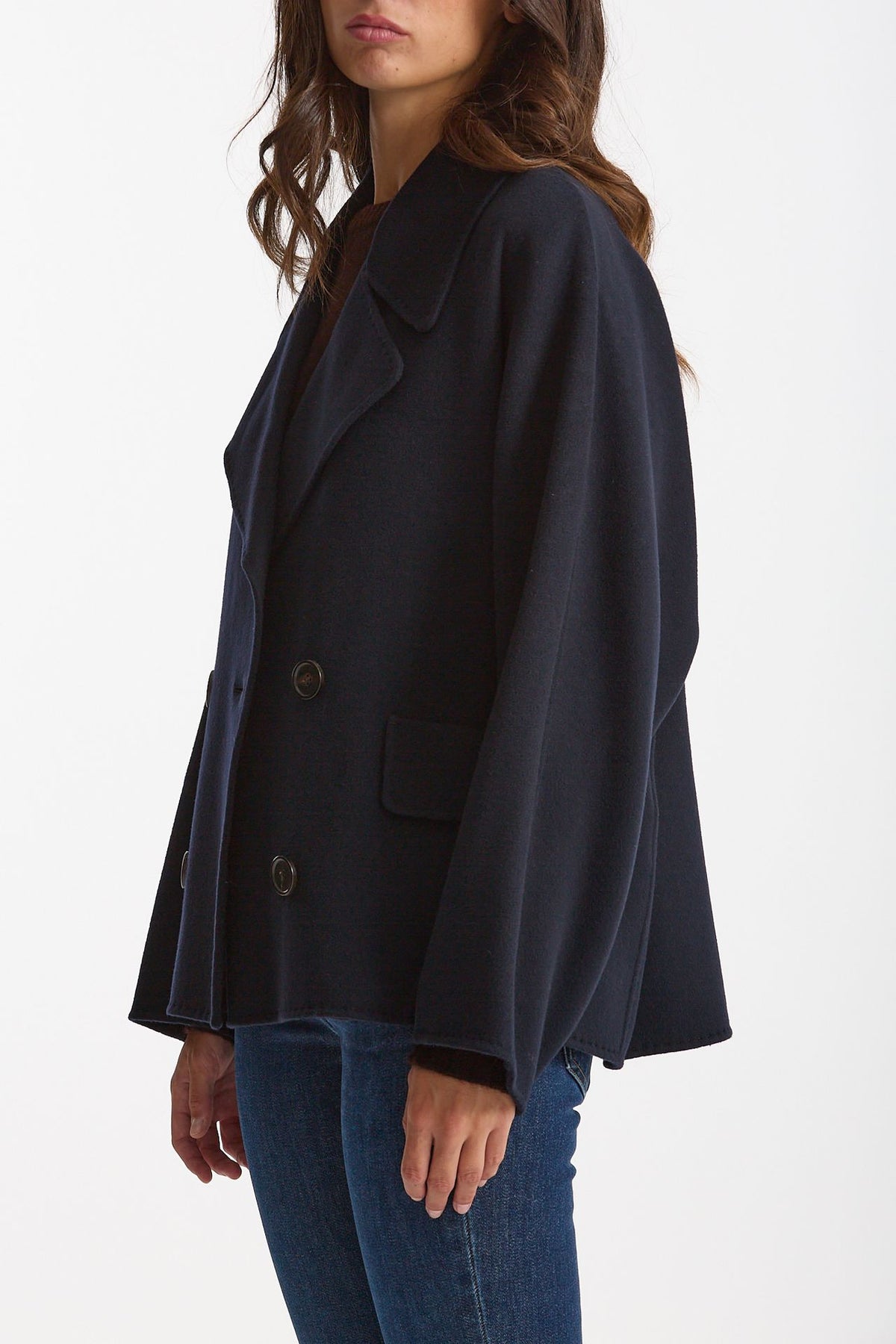Caban ADELE in drap di lana blu women Max mara s - 4