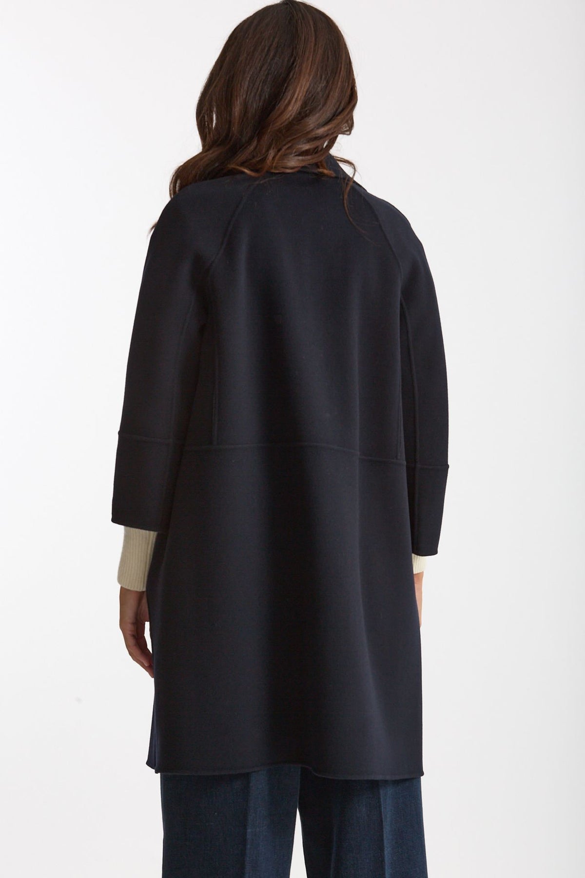 Cappotto midi ARONA in drap di lana blu women Max mara s - 4