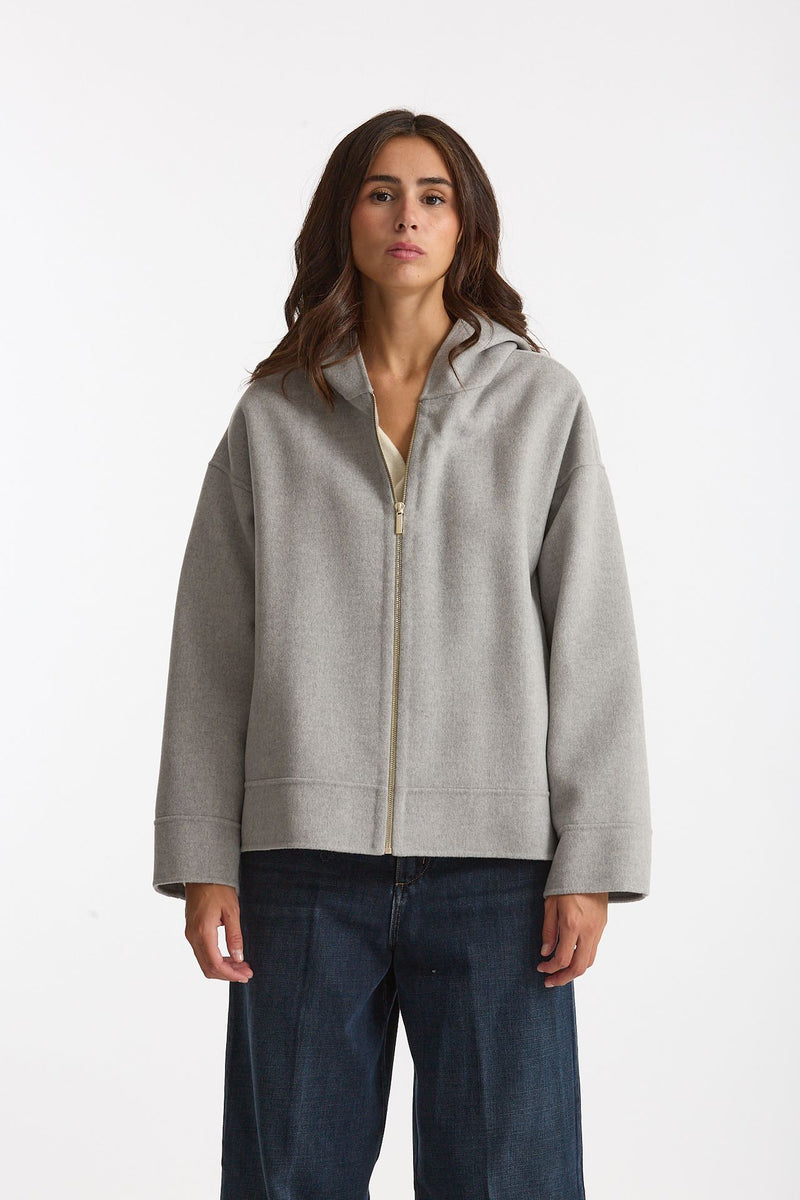 Caban corto DINA in drap di lana grigio perla women Max mara s - 3