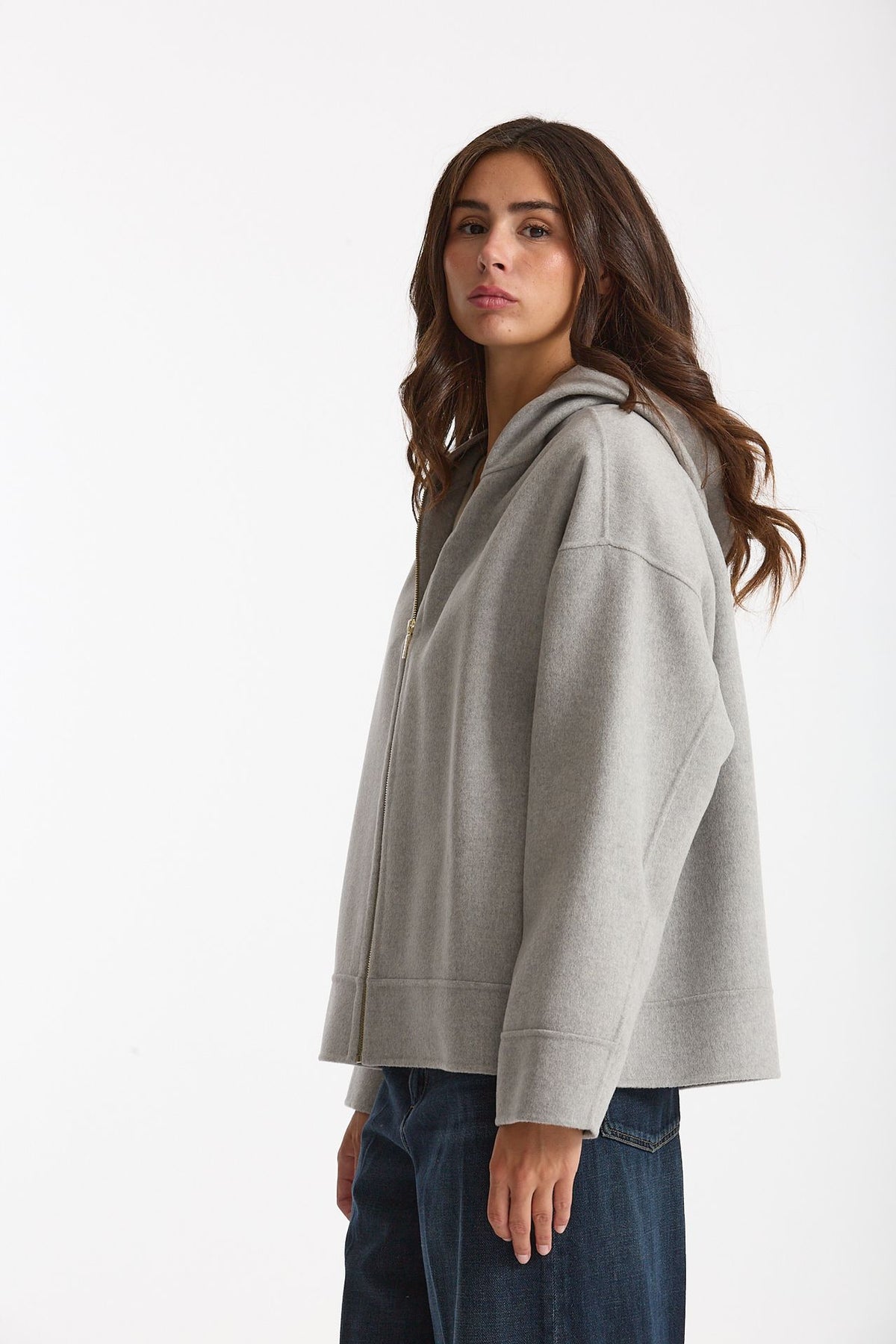 Caban corto DINA in drap di lana grigio perla women Max mara s - 4