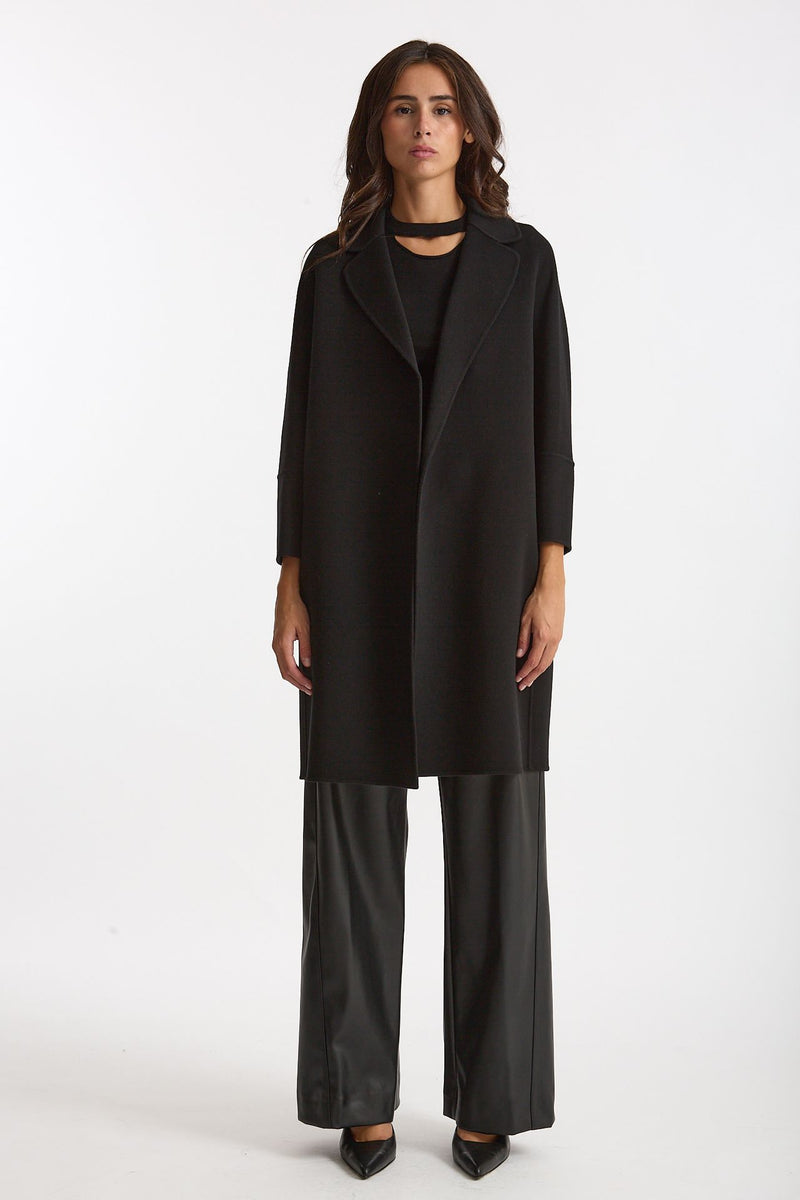 Cappotto midi ARONA in drap di lana nero women Max mara s - 2