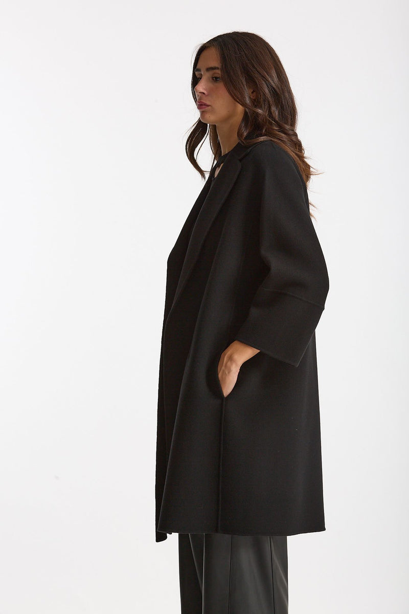 Cappotto midi ARONA in drap di lana nero women Max mara s - 3