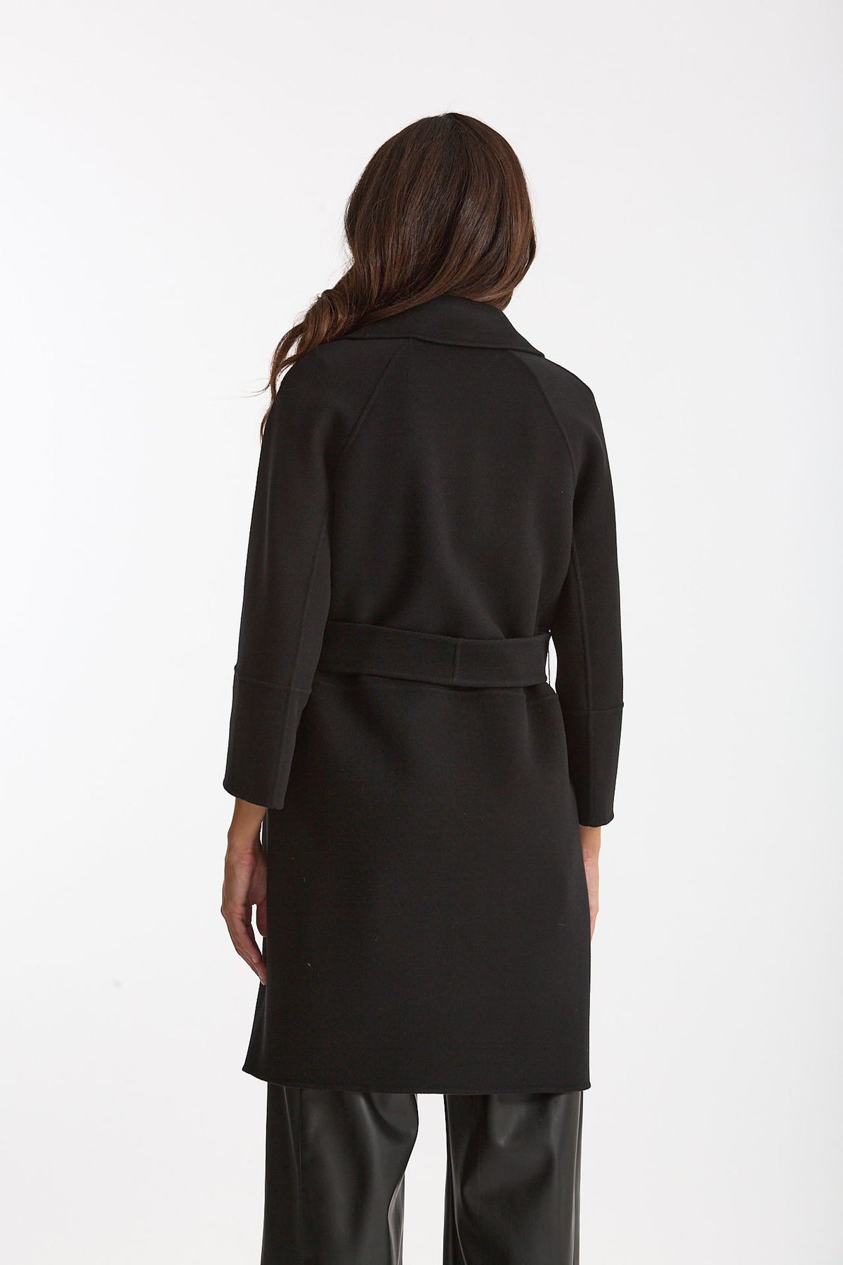 Cappotto midi ARONA in drap di lana nero women Max mara s - 4