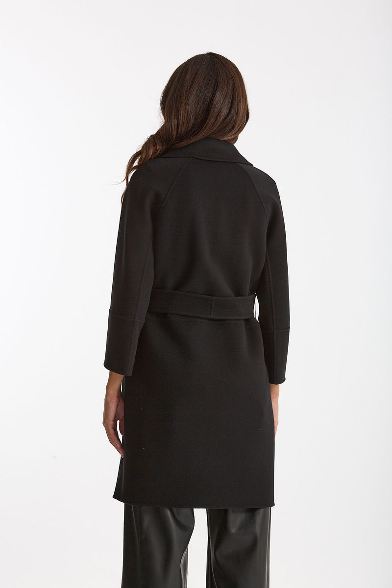 Cappotto midi ARONA in drap di lana nero women Max mara s - 4