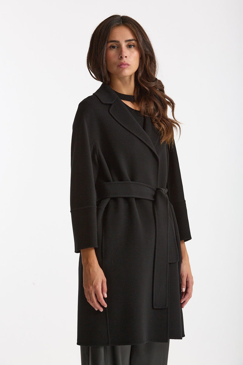 Cappotto midi ARONA in drap di lana nero women Max mara s - 1