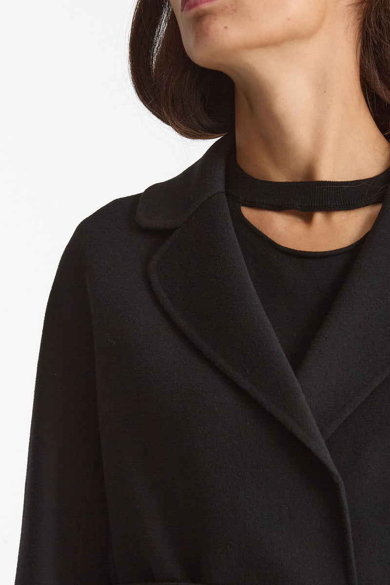 Cappotto midi ARONA in drap di lana nero women Max mara s - 6