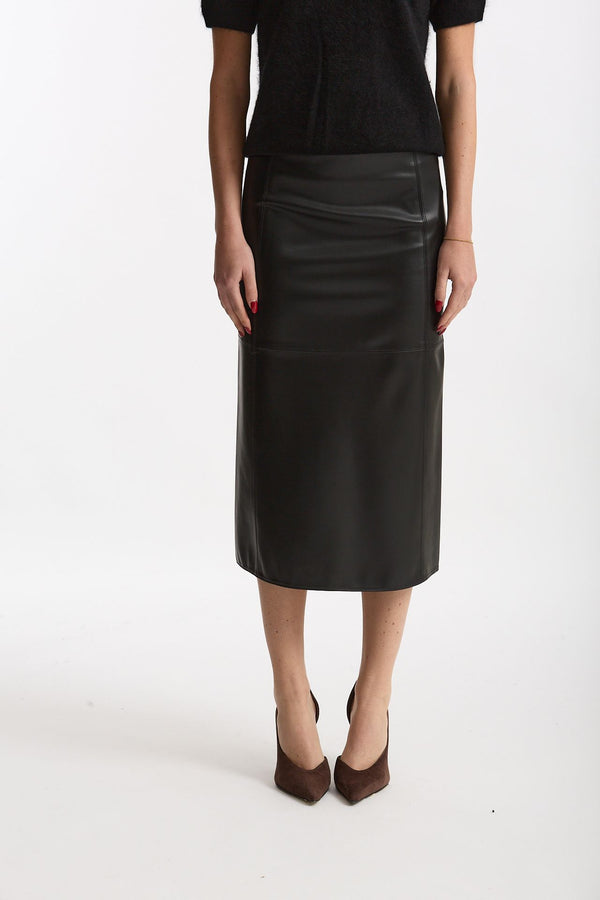 Gonna midi ecopelle CRISMA nero women Max mara s