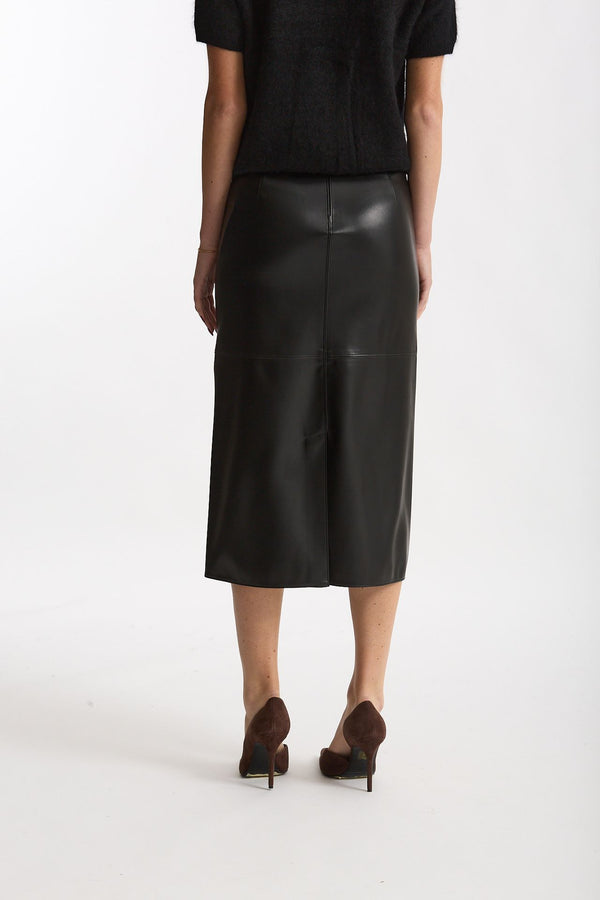 Gonna midi ecopelle CRISMA nero women Max mara s