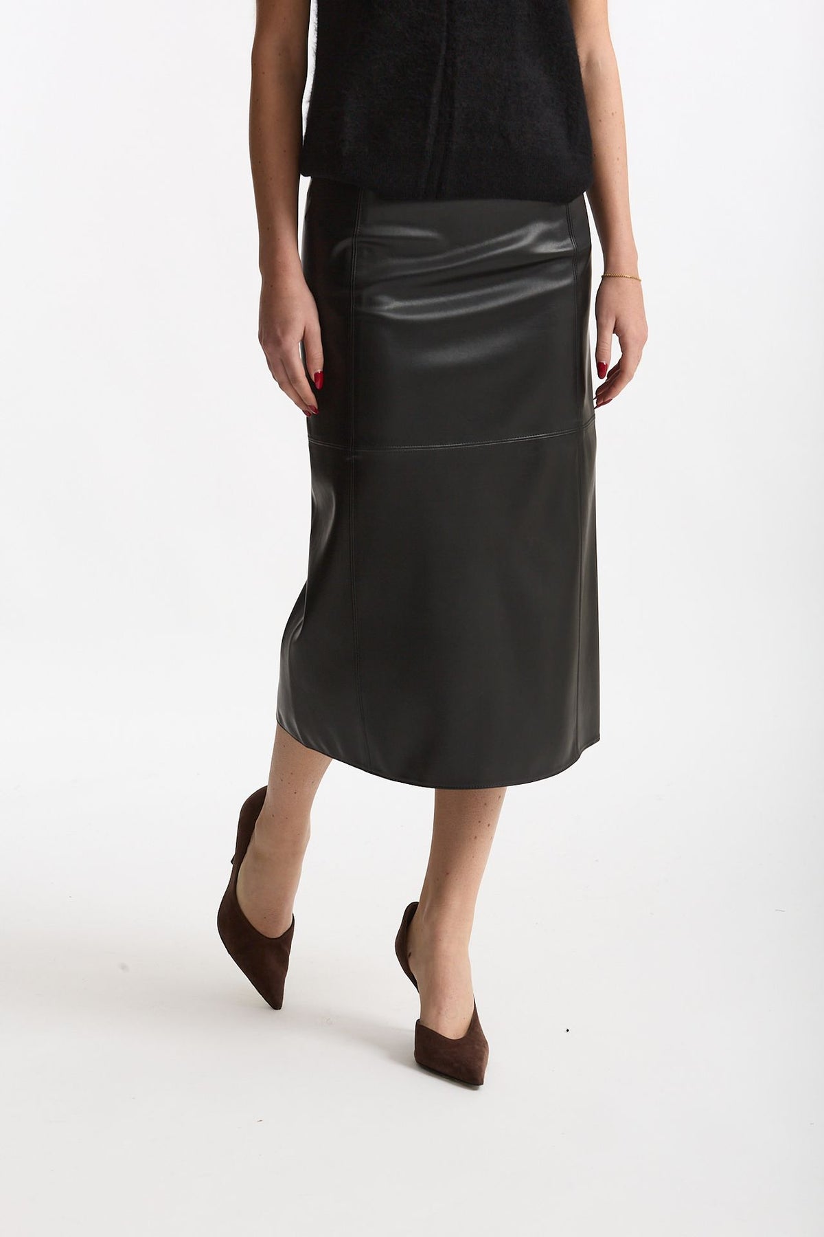 Gonna midi ecopelle CRISMA nero women Max mara s - 3