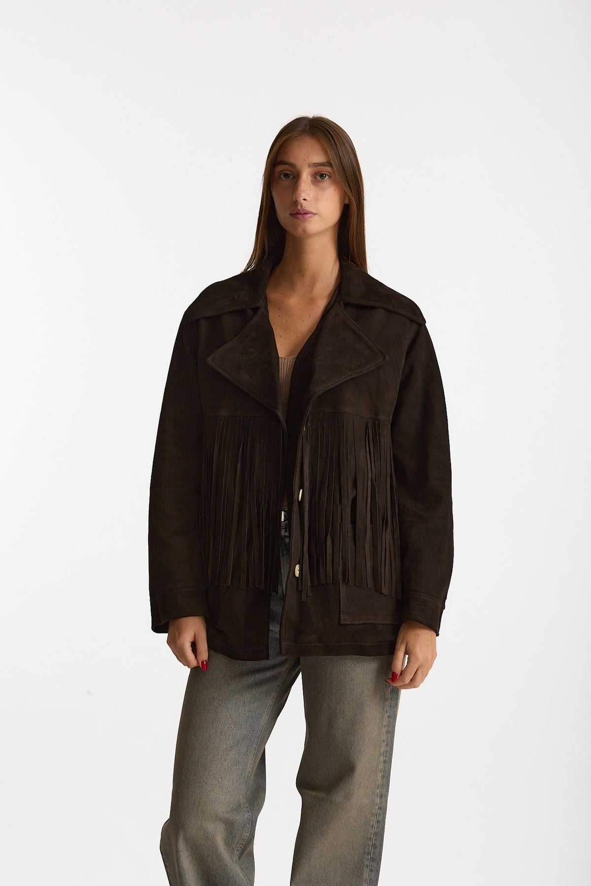 Blazer in suede testa moro women Mono - 1
