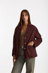 Blazer in suede burgundi women Mono - 1