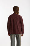 Blazer in suede burgundi women Mono - 4