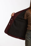Blazer in suede burgundi women Mono - 5