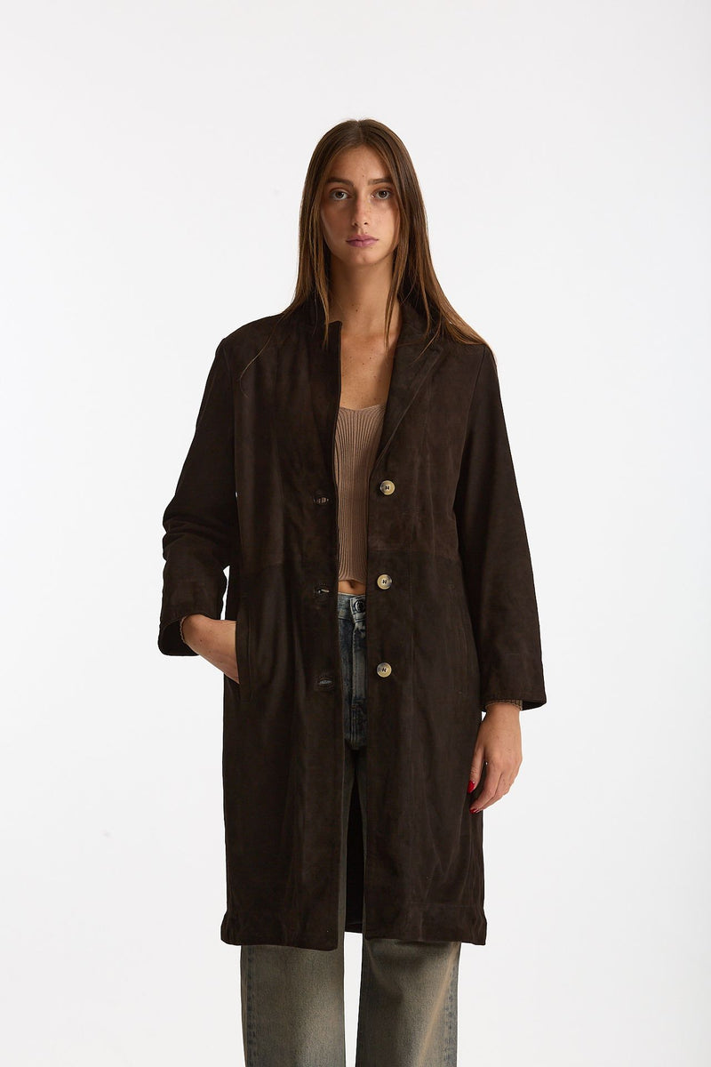 Soprabito in suede testa moro women Mono - 2