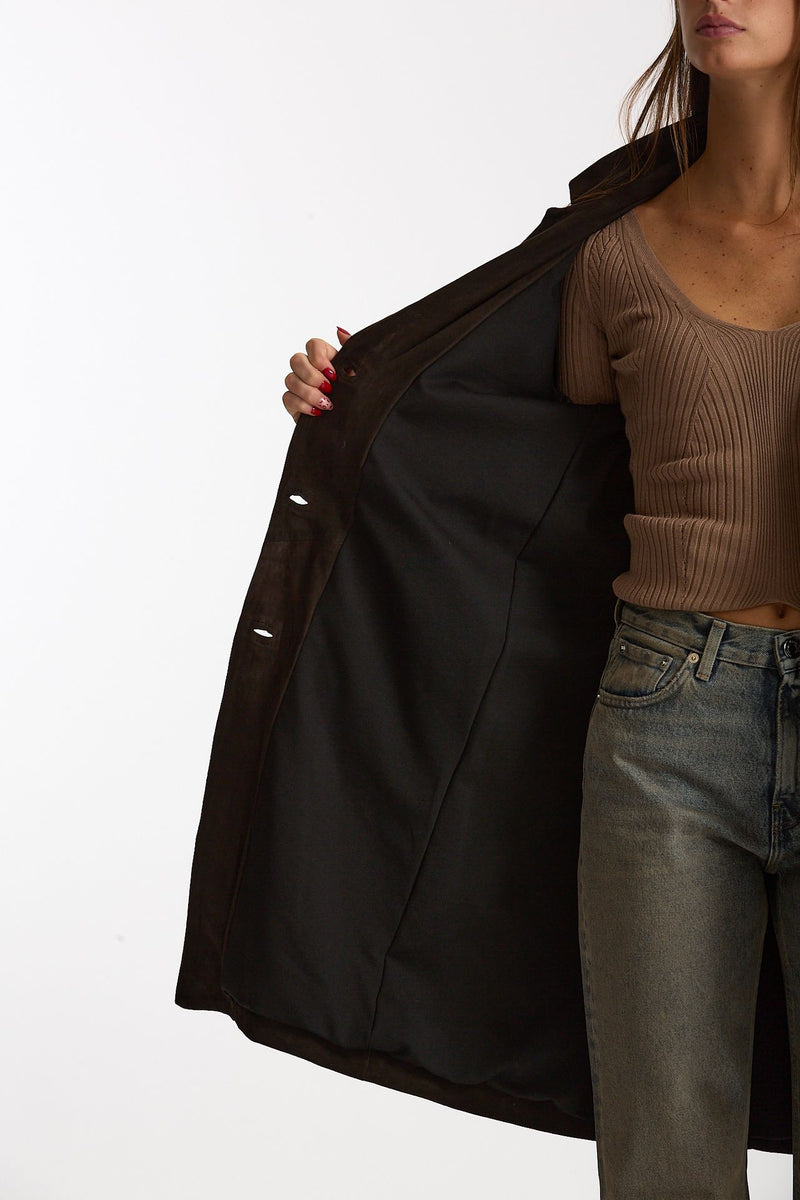 Soprabito in suede testa moro women Mono - 6