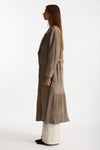 Soprabito in suede tortora women Mono - 3