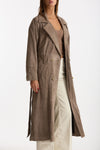 Soprabito in suede tortora women Mono - 5